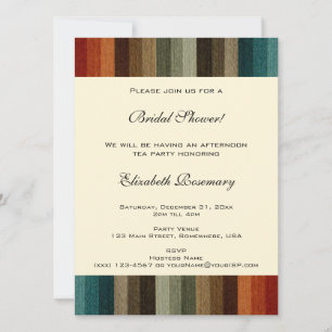 Convite Chá de panela Vintage, Bandas de outono Quentes