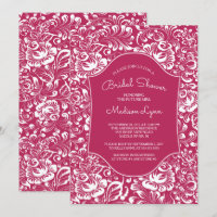 Chá de panela Vintage Berry Red Damask