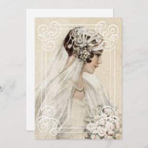 Convite Chá de panela Vintage Brid w/Frame