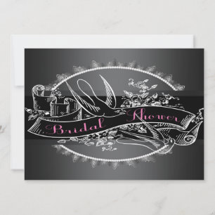 Convite Chá de panela Vintage Chalkboard Elegante