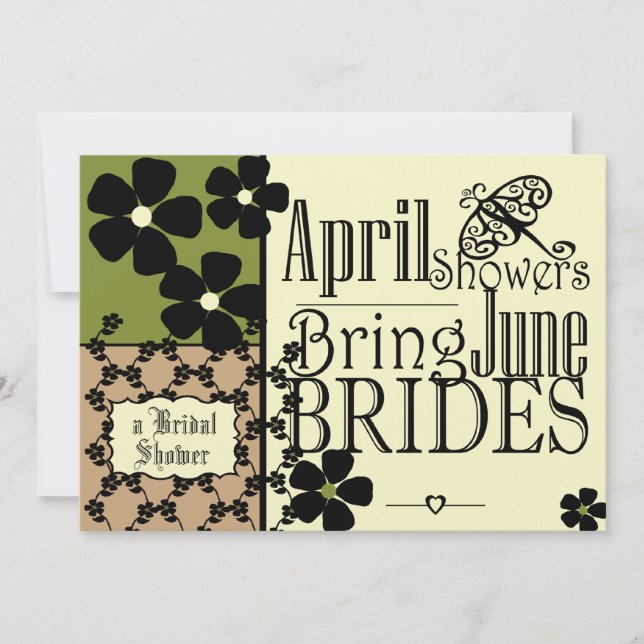 Convite Chá de panela Vintage Garden (Frente)