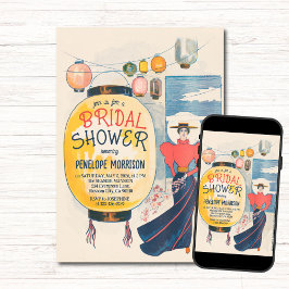 Convite Chá de panela Vintage Woman e Wish Lanteres