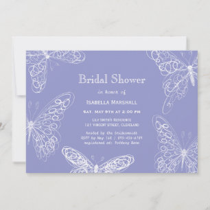 Convite Chá de panela violeta da borboleta