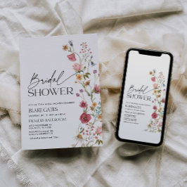 Convite Chá de panela Watercolor Floral