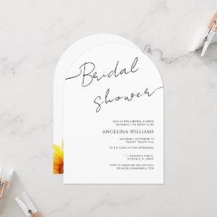 Convite Chá de panela Watercolor Girassol