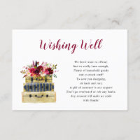 Chá de panela Wishing well card, tema viagem