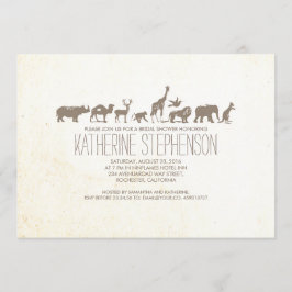 Convite Chá de panela Zoo Safari