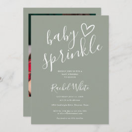 Convite Chá de Sage Green Neutral Baby Sprinkle Foto