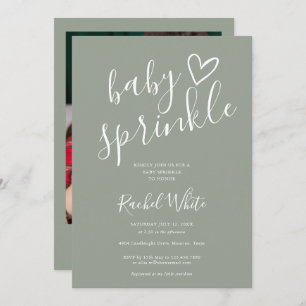 Convite Chá de Sage Green Neutral Baby Sprinkle Foto