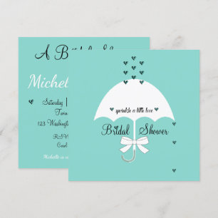 Convite Chá de Teal Blue Party