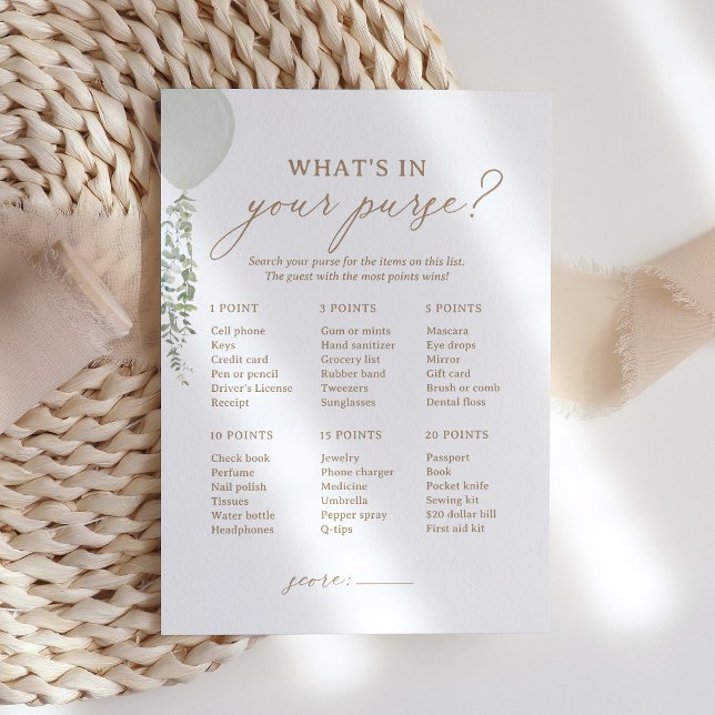 Convite Chá do Balão Sage O que há no seu jogo de bolsa (Criador carregado)