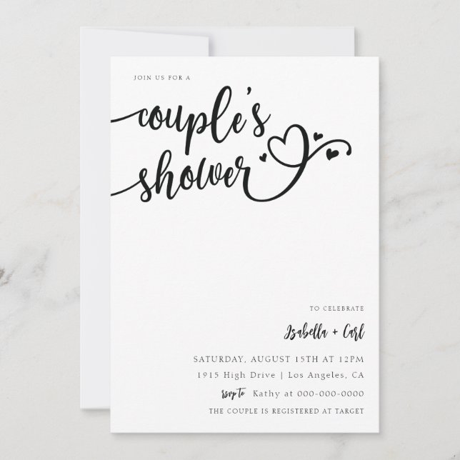 Convite Chá do Casal (Frente)