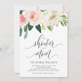 Convite Chá do Chá de fraldas Floral Rosa-Blush da mãe