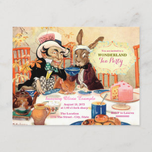 Convite Chá do Chapeleiro Louco Alice no País das Maravilh