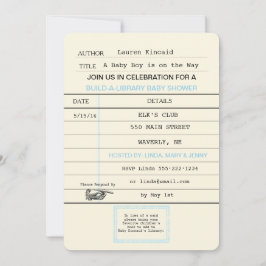 Convite Chá do Livro da Biblioteca de Biblioteca do Baby B
