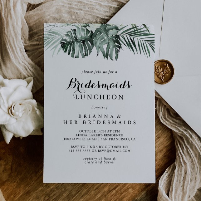 Convite Chá do Luncheon de Bridesmaids (Criador carregado)