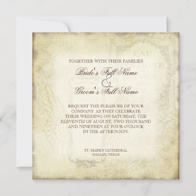 Convite Chá do redemoinho das asas do anjo das tulipas do (Frente)