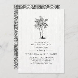 Convite Chá dos casais das noites das palmas   Havana do