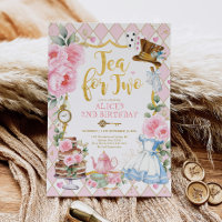 Chá Dourado rosa para Duas Alice no Aniversário da