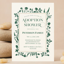 Chá Elegante de Adoção Botânica Verde