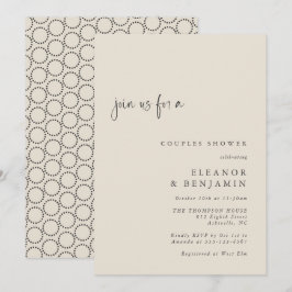 Convite Chá Elegante de Casais do Médio do século de marfi
