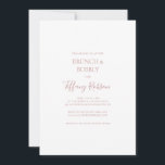 Convite Chá Elegante simples Dourado Brunch e Bubble<br><div class="desc">Este simples e elegante convite para o rosa dourado e chá borbulhante é perfeito para o seu clássico casamento minimalista de ouro rosa. Design apresenta a típica vintage mínima fonte de ouro emboscada contemporânea chic e delicada caligrafia formal romântica. É excelente para primavera, verão, outono ou casamentos de luxo de...</div>