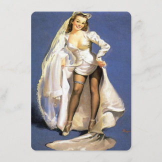 Convite Chá engraçado da lingerie da noiva do pinup