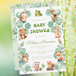 Convite Chá Eucalyptus Baby Boy