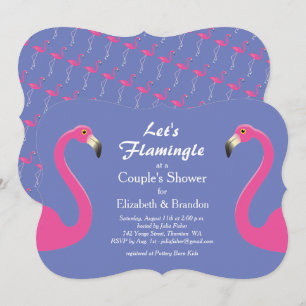 Convite Chá Flamingle do vamos Invite - roxo