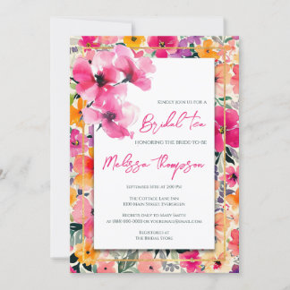Convite Chá Floral Bridal, Chá de panela