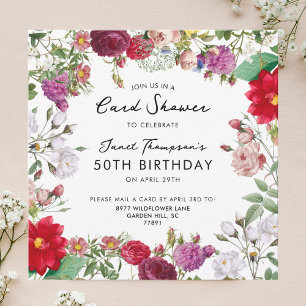 Convite Chá Floral Garden por Mail Birthday