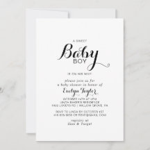 Chá Formal de Bebê da Caligrafia Moderna