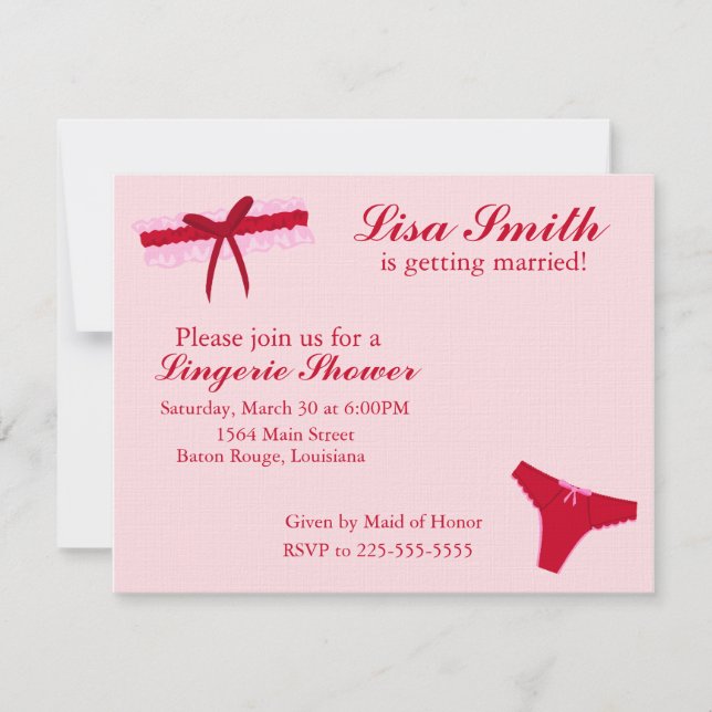 Convite Chá Lingerie (Frente)