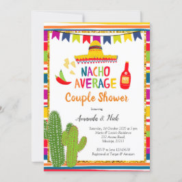 Convite Chá médio Casal Nacho Colorido Mexicano