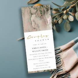 CONVITE CHÁ MODERNO DE CASAIS DE AGATE ROSA NEGRO MODERNO