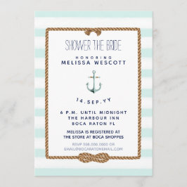 Convite Chá náutico Espuma do Mar do Nó Infinito Brito