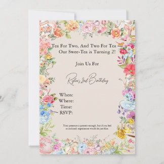 Convite Chá para Dois