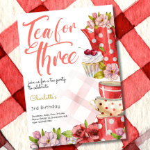 Chá para três, chá florado no terceiro aniversário