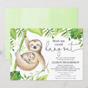 Convite Chá por correio, chá de fraldas de saída de pre