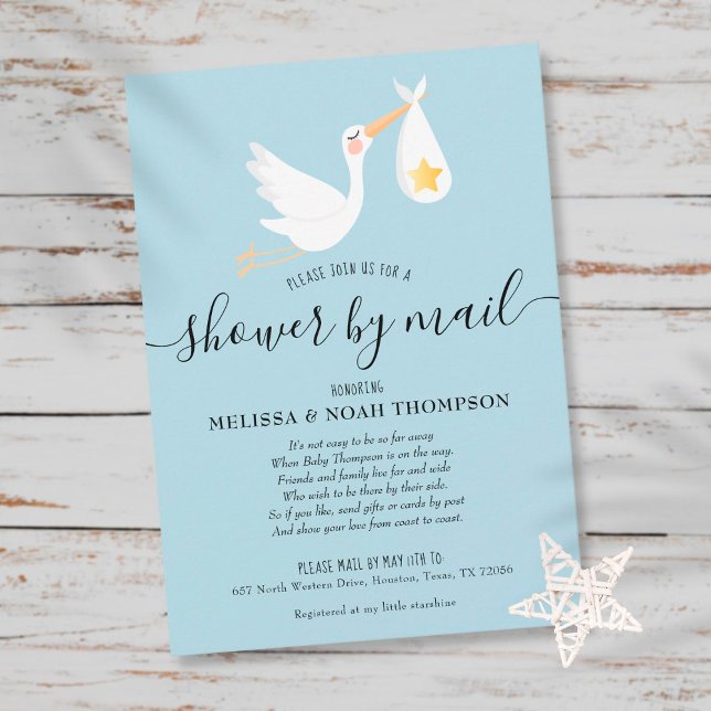 Convite Chá por Correio de Grande Distância Azul (Criador carregado)