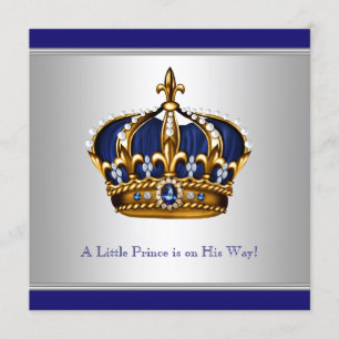 Convite Chá prateado Príncipe Príncipe Azul
