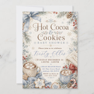 Convite Chá Quente de Chocolate & Festa de Bebê de Cookies