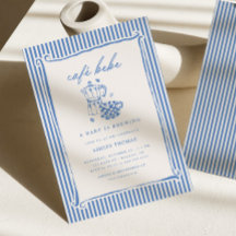 Chá Revelação Café Bebe | Listra Azul o Bebê está