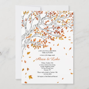 Convite Chá Romântico de Folhas