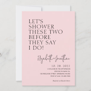 Convite Chá Rosa Pálido Antes Que Digam Que Eu