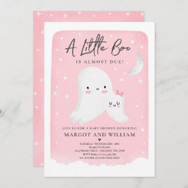 Convite Chá Rosa Pequeno Chá de fraldas Fantasma do Dia da