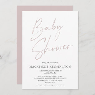 Convite Chá Rosa Rosa Rosa Rosa Rosa Moderno