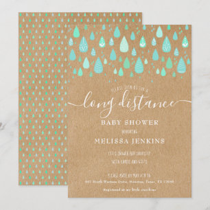 Convite Chá Rustic De Longa Distância Por Correio