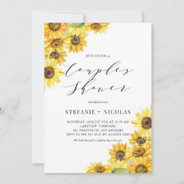 Convite Chá Rústico de Casais de Girassóis
