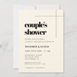 Convite Chá simples e elegante de Casal